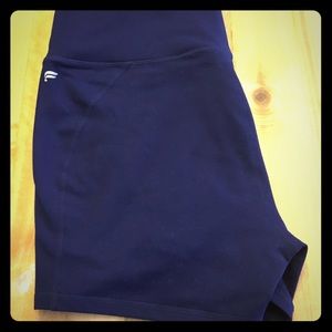 High-Waisted Solid PowerHold Short, Navy